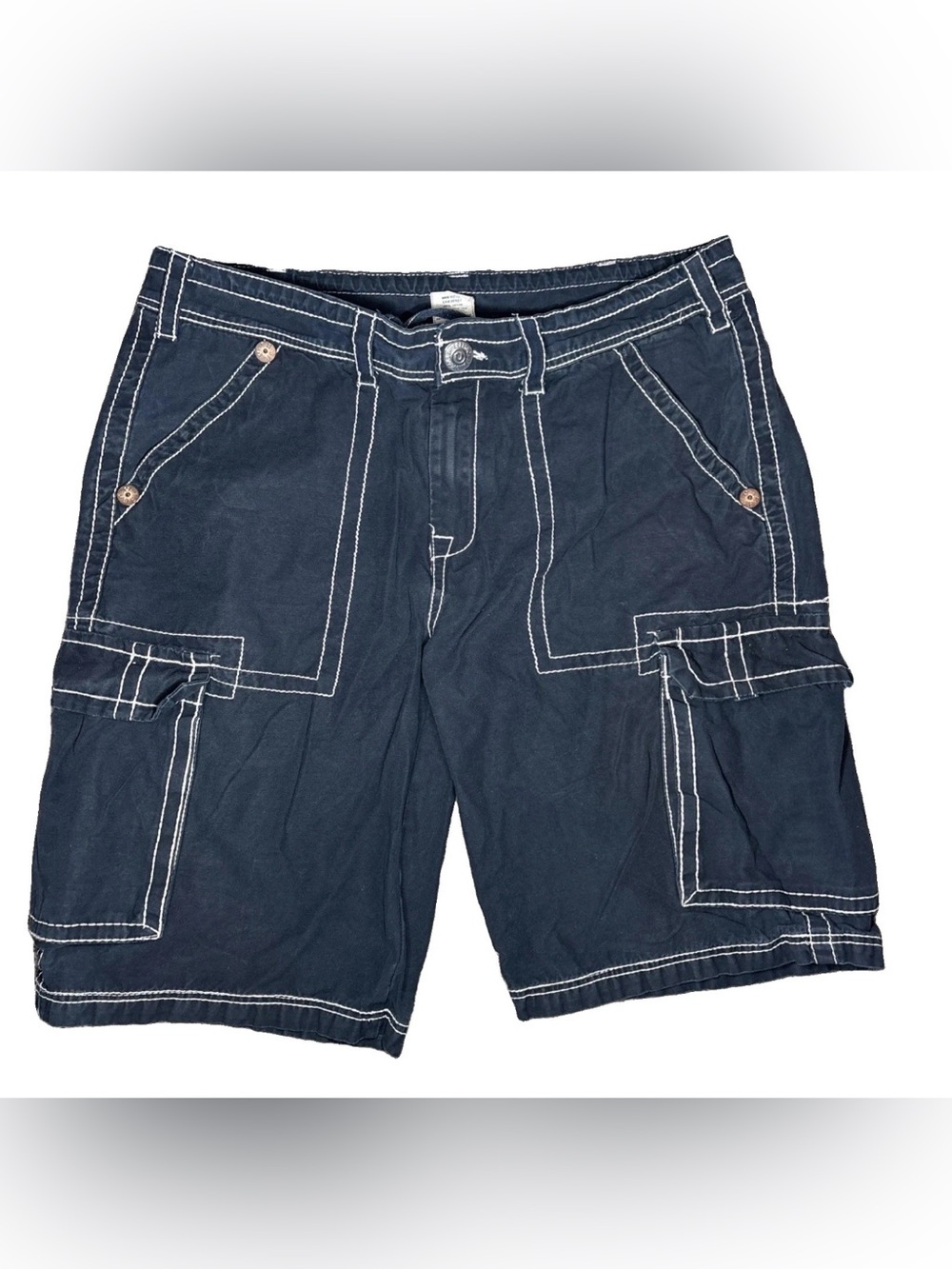 True Religion Black Cargo Shorts 108056 Men's 12" Inseam Size 36